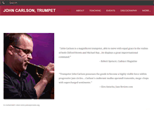 Tablet Screenshot of johncarlsontrumpet.com